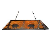 Meyda Blue 71348 - 61"L Bear at Lake Oblong Pendant