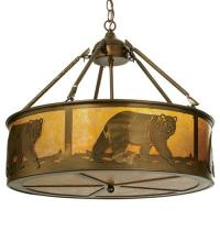 Meyda Blue 98440 - 22" Wide Lone Bear Inverted Pendant