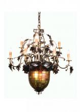 Meyda Blue 99238 - 34"W Greenbriar Oak 9 LT Chandelier