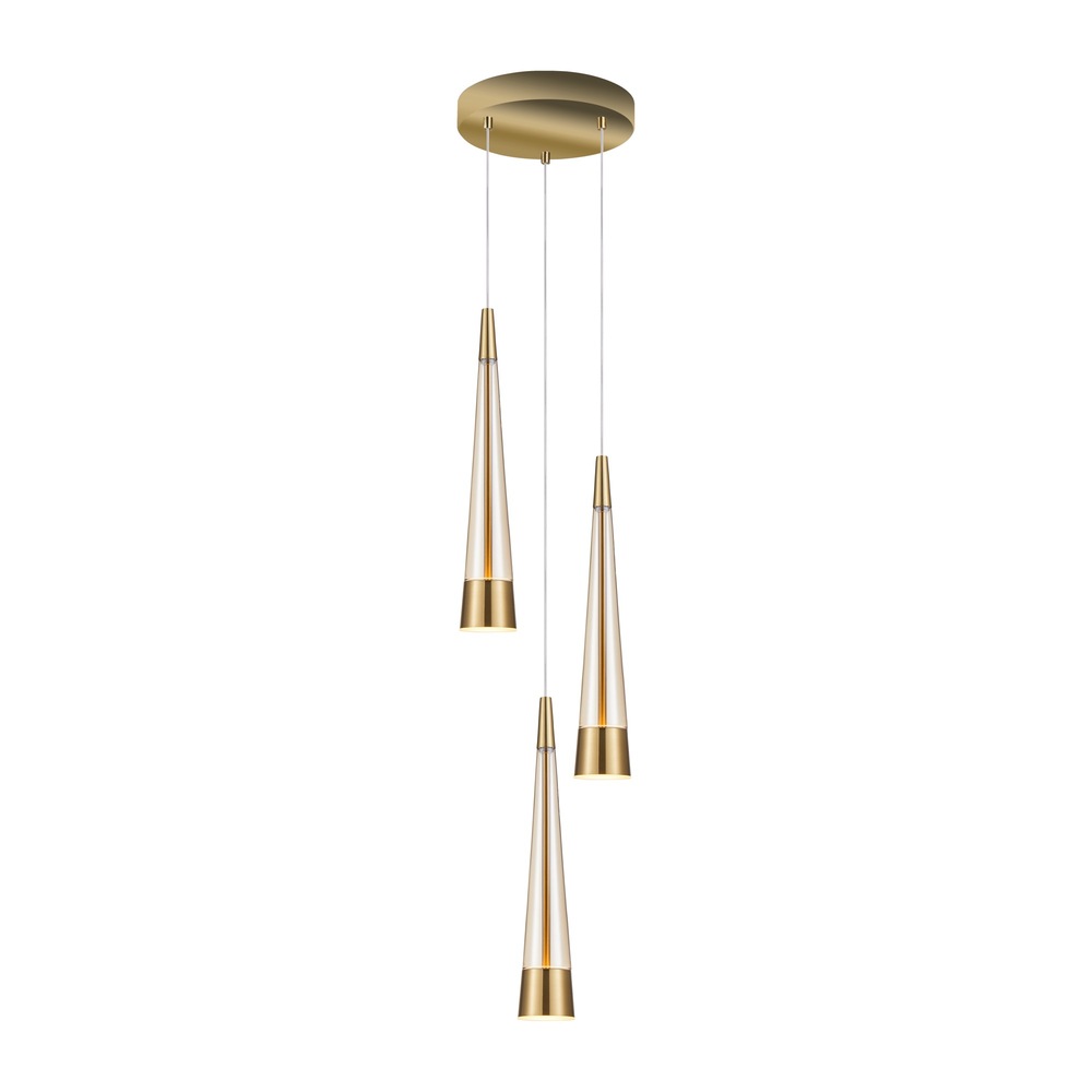 Sunnyvale Collection 3-Light Chandelier Brass