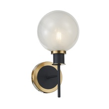 Artcraft AC11871SW - Gem Collection 1-Light Sconce Black and Brushed Brass