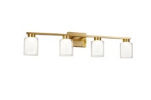 Artcraft AC7394BR - Saville Collection 4-Light Bathroom Vanity Fixture Brass