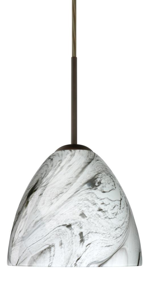 Besa Sasha LED Pendant 1Bt Marble Grigio Bronze 1x9W LED