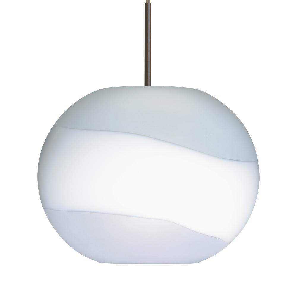 Besa Pendant Luna Bronze Opal Frost 1x100W Medium Base, 15Ft. Cord