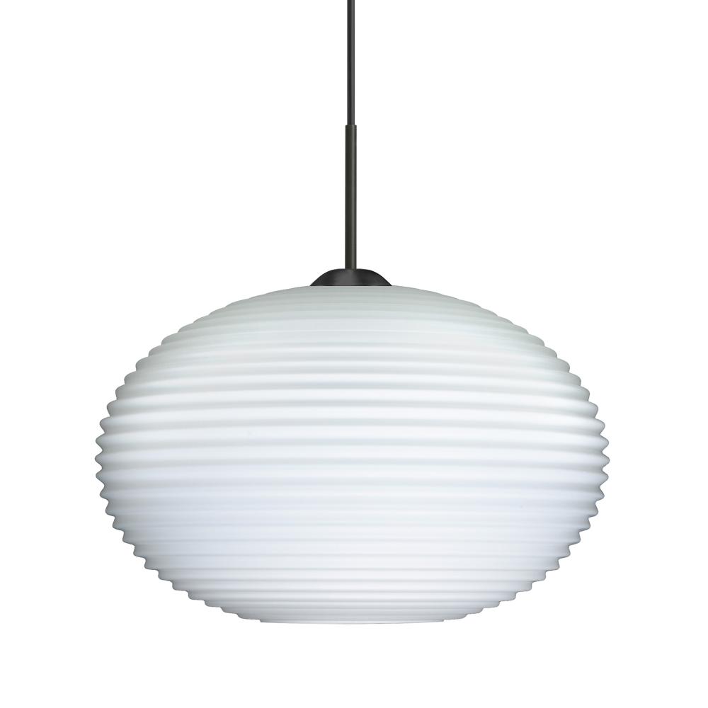 Besa Pendant Pape 10 Black Opal Ribbed 1x75W MAX E26 Base