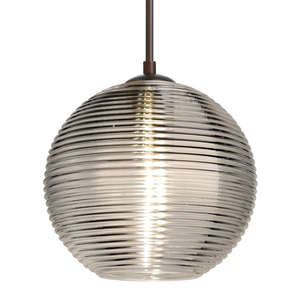 Besa Kristall 8 Pendant Bronze Smoke 1x75W Medium Base, 15Ft. Cord