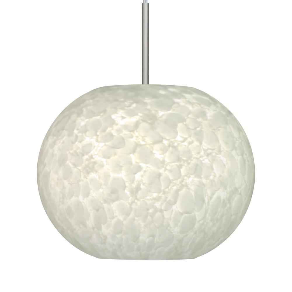 Besa Pendant Luna Satin Nickel Carrera 1x100W Medium Base, 15Ft. Cord