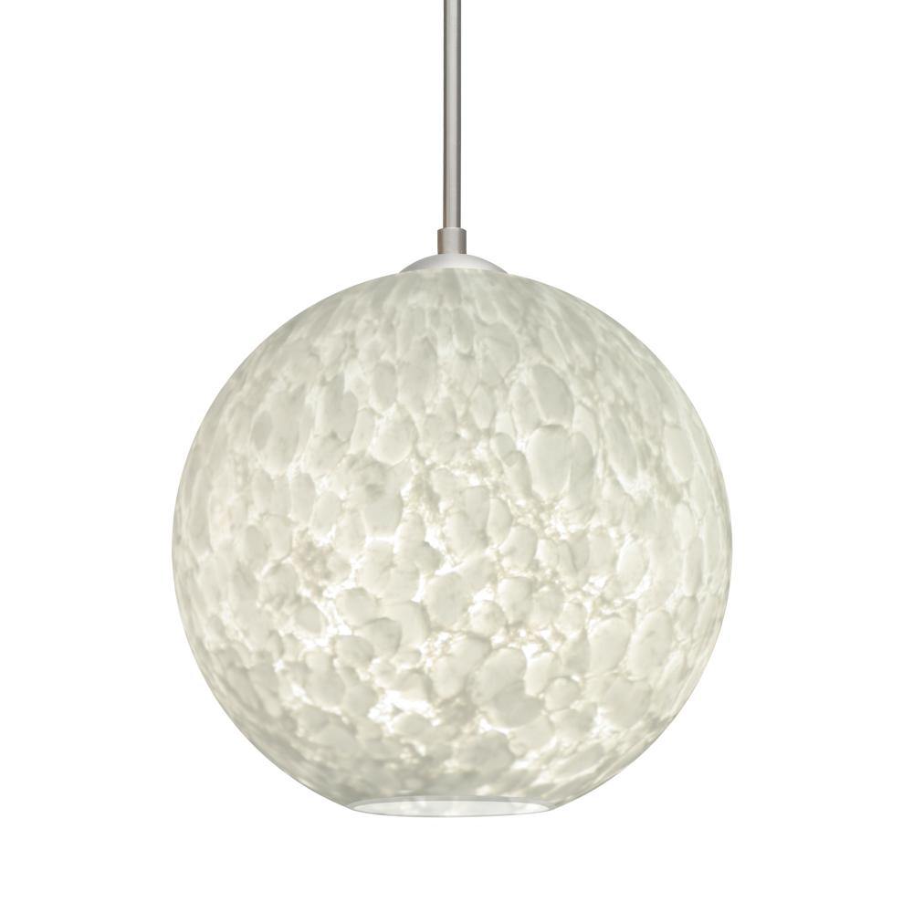 Besa Coco 8 Pendant, Carrera, Satin Nickel Finish, 1x9W LED, 15Ft. Cord