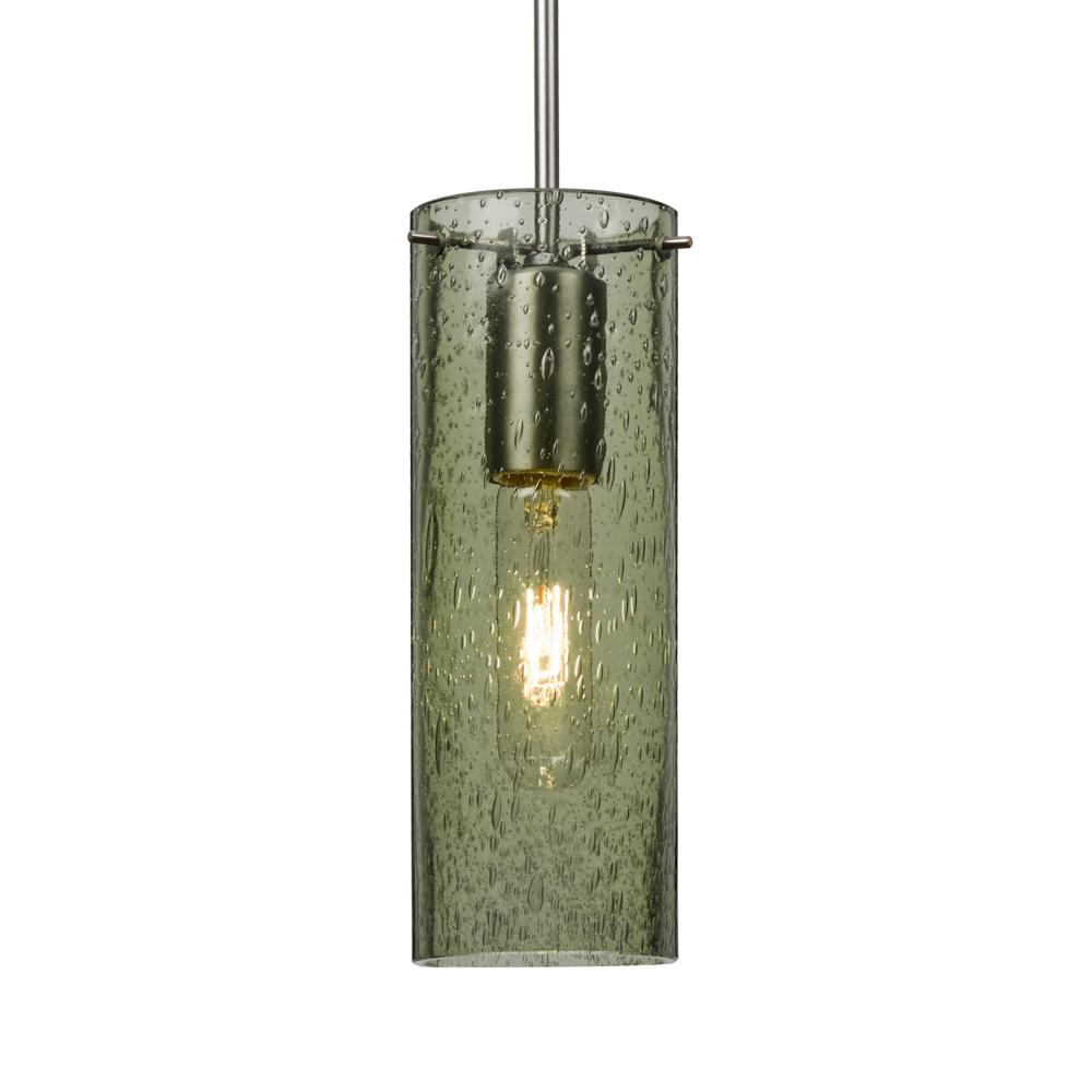 Besa, Juni 10 Cord Pendant, Moss Bubble, Satin Nickel, 1x60W Medium Base, 15Ft. Cord