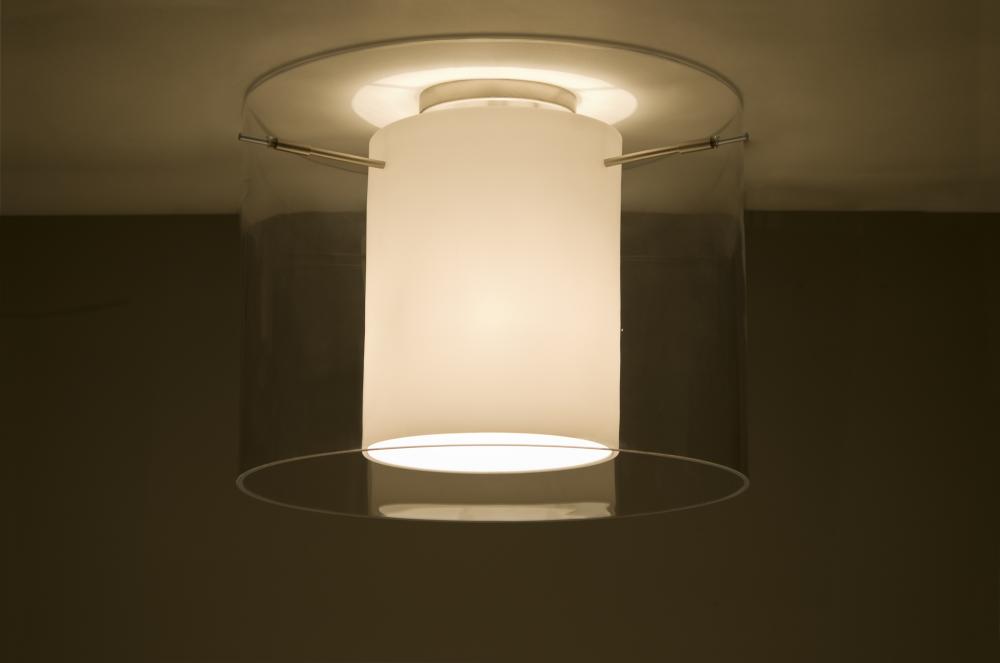 Besa Ceiling Pahu 16 Satin Nickel Clear/Opal 1x11W LED