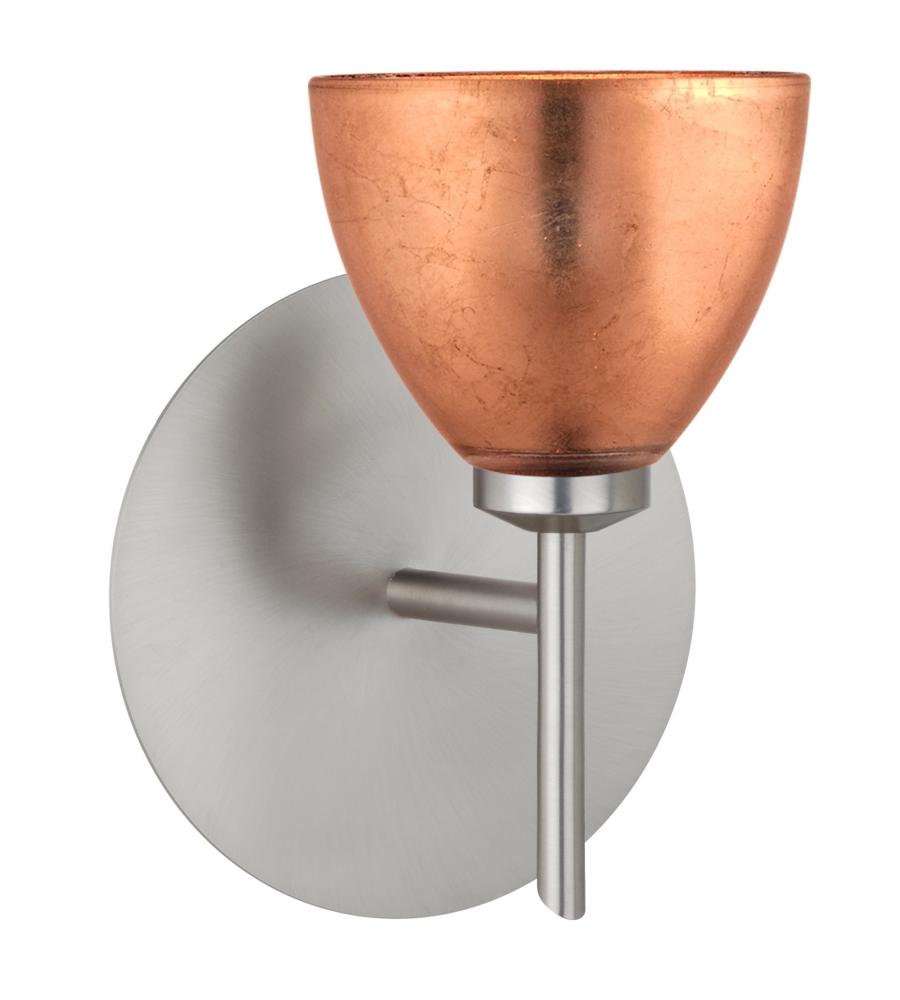 Besa Divi Wall 1SW Copper Foil Satin Nickel 1x40W G9