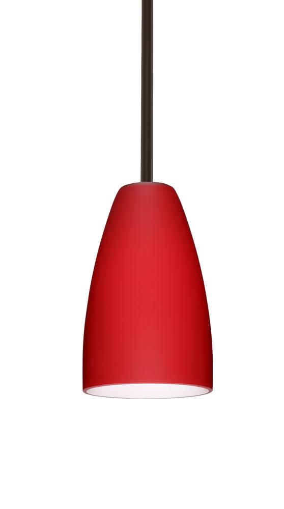 Besa Stem Riva 9 Pendant Bronze Ruby Matte 1x75W Medium Base