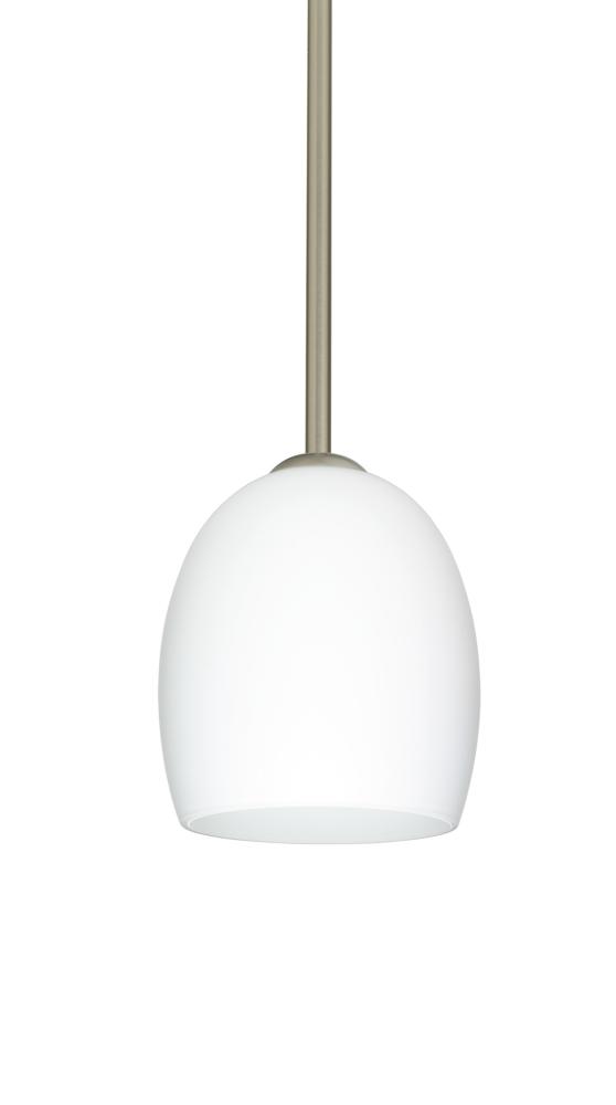 Besa Lucia LED Pendant Opal Matte Satin Nickel 1x9W LED