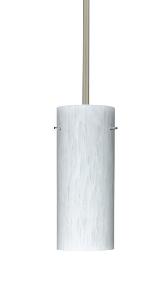 Besa Stilo 10 Stem Pendant Satin Nickel Carrera 1x100W Medium Base