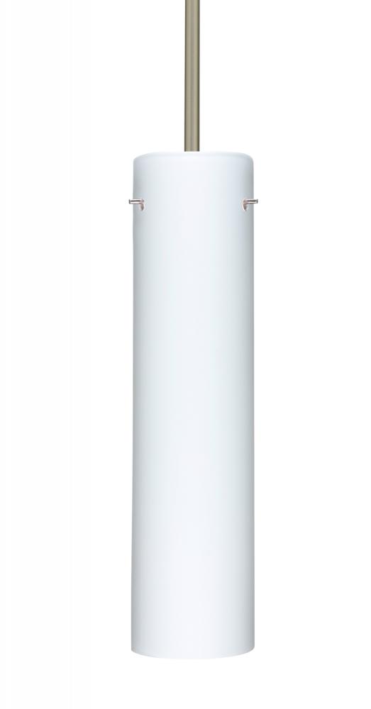 Besa Stem Pendant Stilo 16 Satin Nickel Opal Matte 1x100W Medium Base