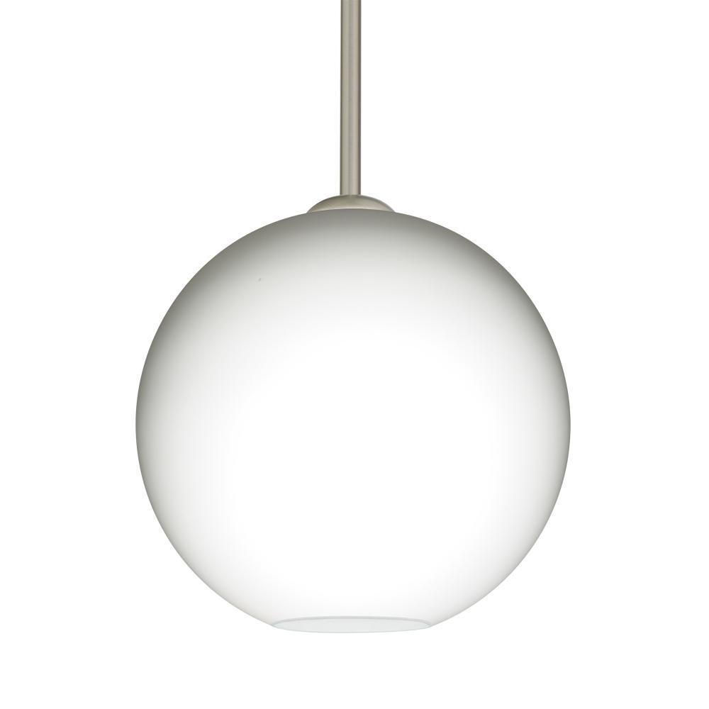 Besa Coco 8 Stem Pendant, Opal Matte, Satin Nickel Finish, 1x60W Medium Base, 15Ft. C