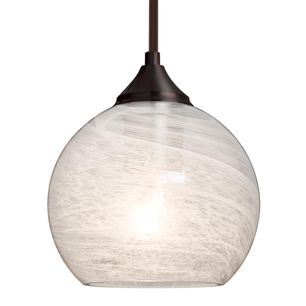 Besa, Jilly Stem Pendant, Vapor Clear, Bronze Finish, 1x60W Medium Base, 15Ft. Cord