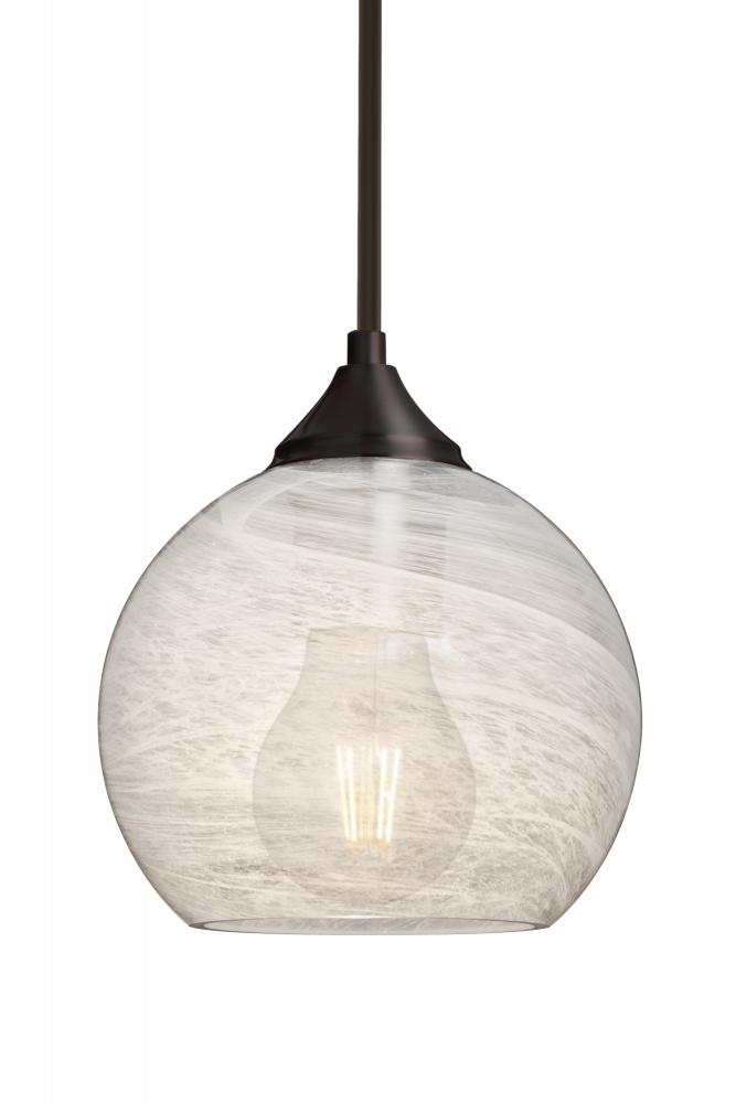 Besa, Jilly Stem Pendant, Vapor Clear, Bronze Finish, 1x5W LED Filament