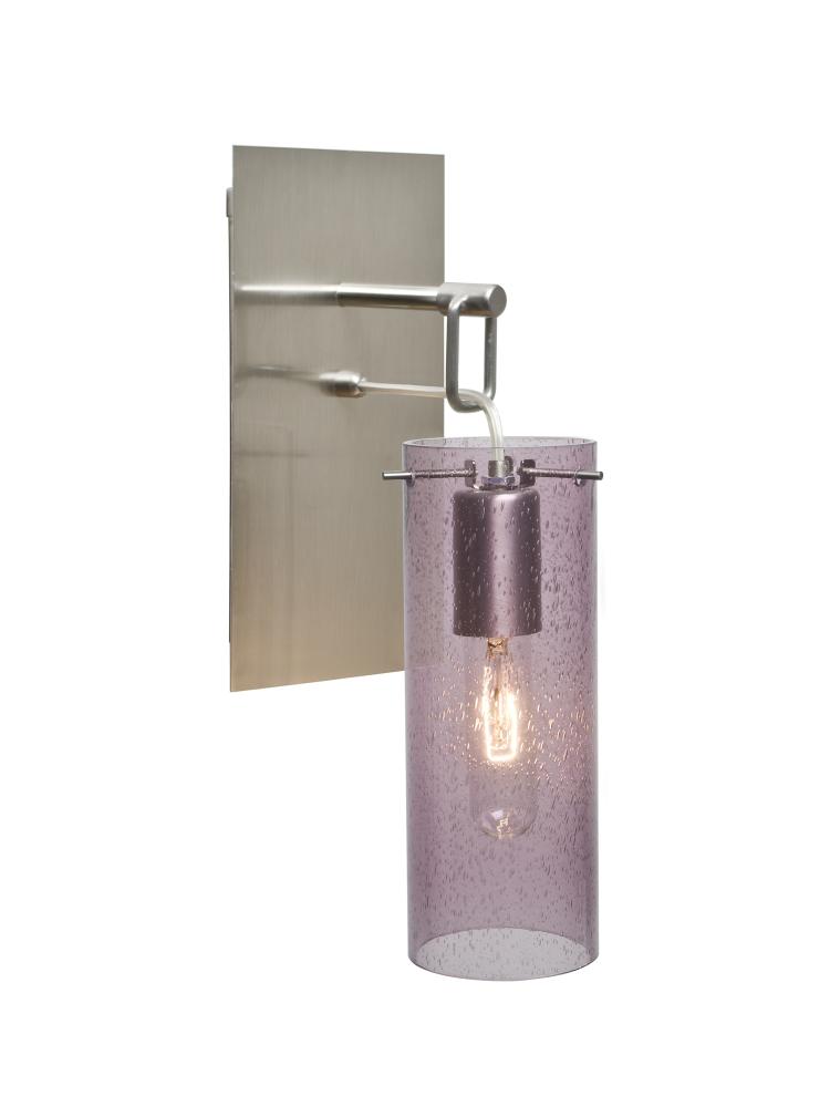 Besa Juni 10 Wall Pendant, Plum Bubble, Satin Nickel Finish, 1x60W Medium Base