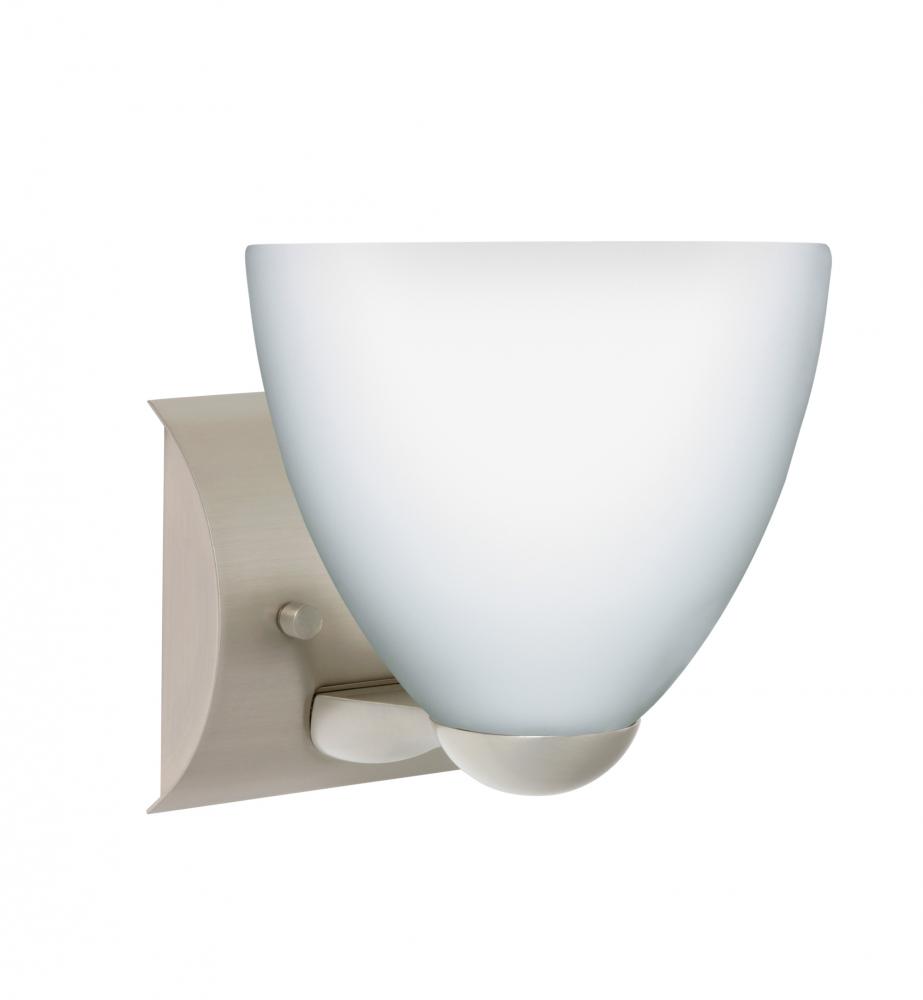 Besa Wall Sasha Satin Nickel Opal Matte 1x9W LED