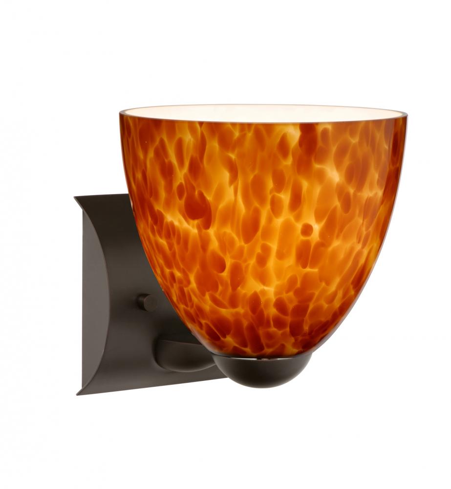 Besa Wall Sasha Bronze Amber Cloud 1x75W Medium Base