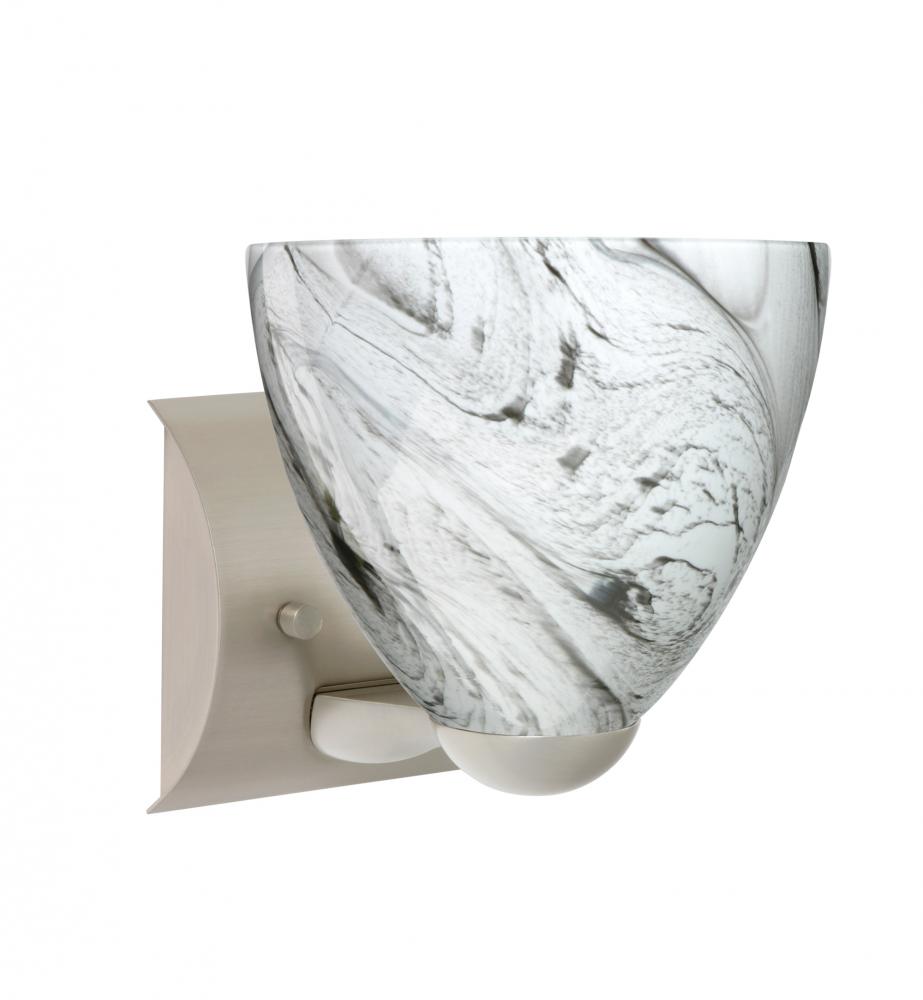 Besa Wall Sasha Satin Nickel Marble Grigio 1x9W LED