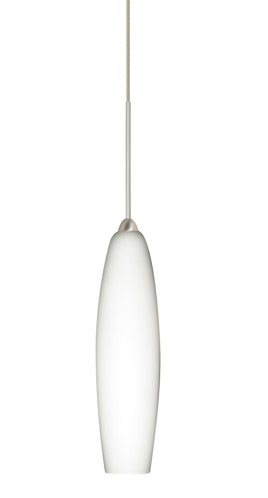 Besa Pendant Zumi Satin Nickel Opal Matte 1x5W LED