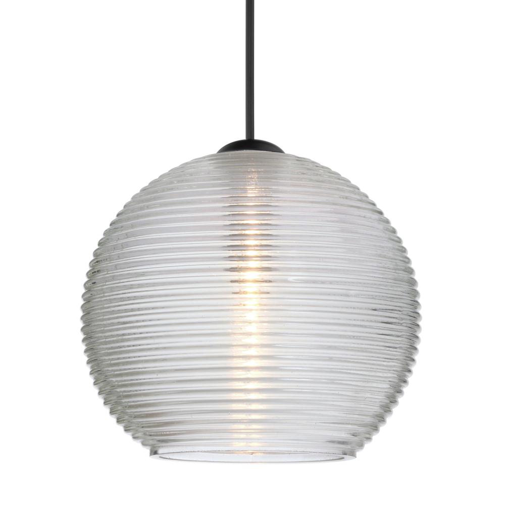 Besa Pendant Kristall 6, Black Finish, Clear 1x35W MAX GY6.35 Base