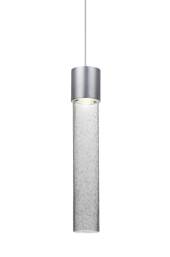 Besa, Wanda 12 Cord Pendant, Clear Bubble, Satin Nickel Finish, 1x3W LED