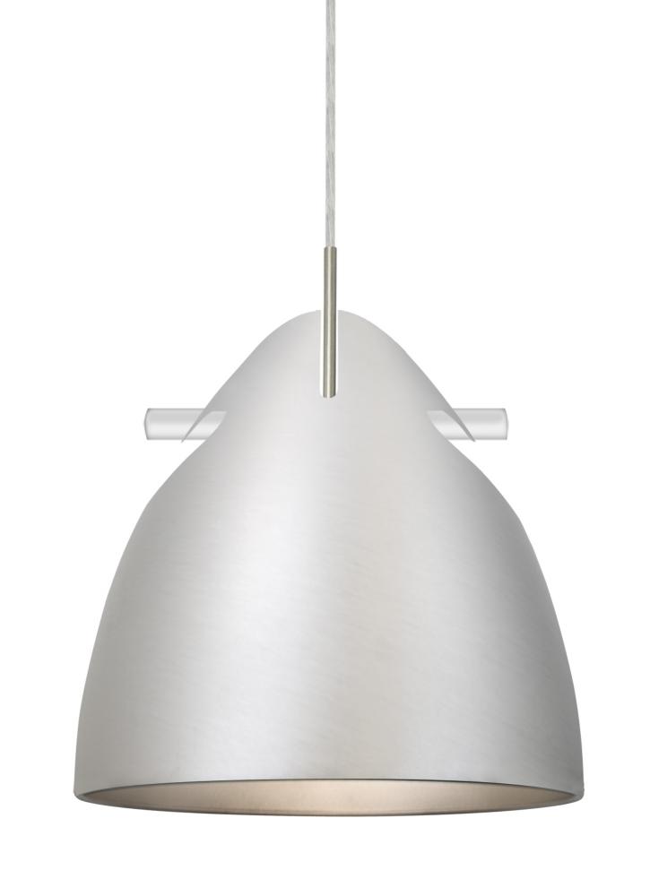 Besa Tune Pendant, Satin Nickel Finish, 1x9W LED