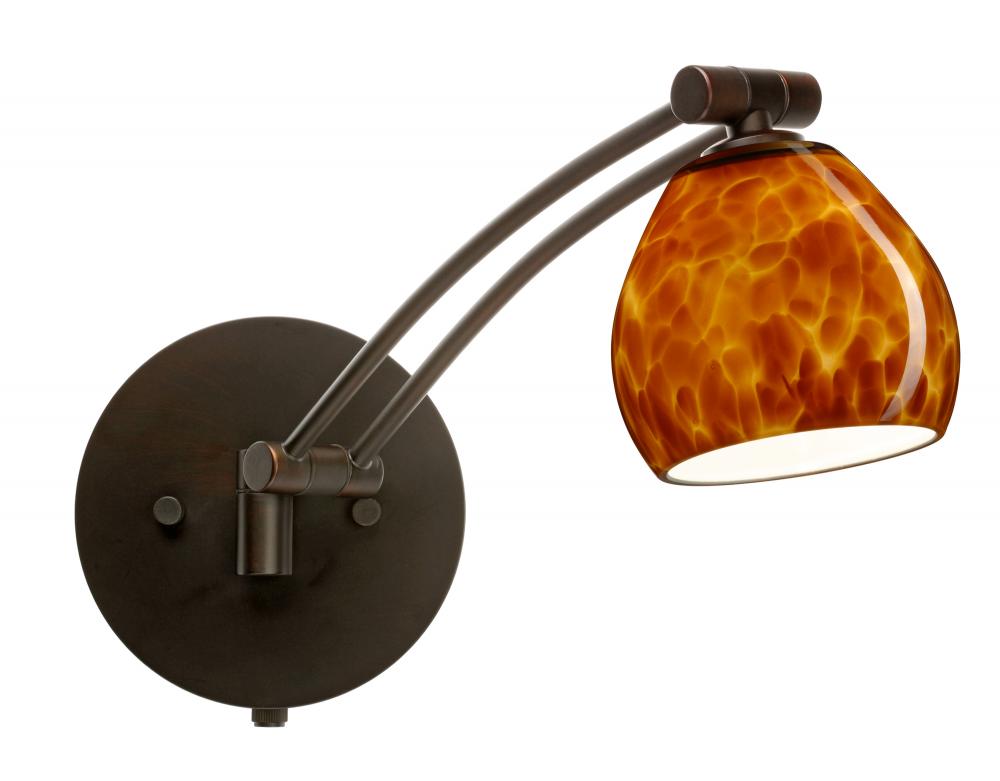 Besa Wall Tay Tay Bronze Amber Cloud 1x50W Halogen Gy6.35