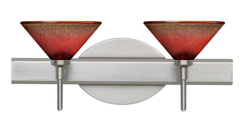 Besa Wall Kona Satin Nickel Sunset 2x5W LED