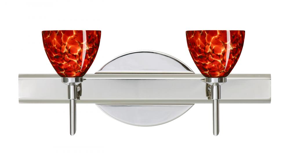 Besa Divi Wall 2SW Garnet Chrome 2x40W G9