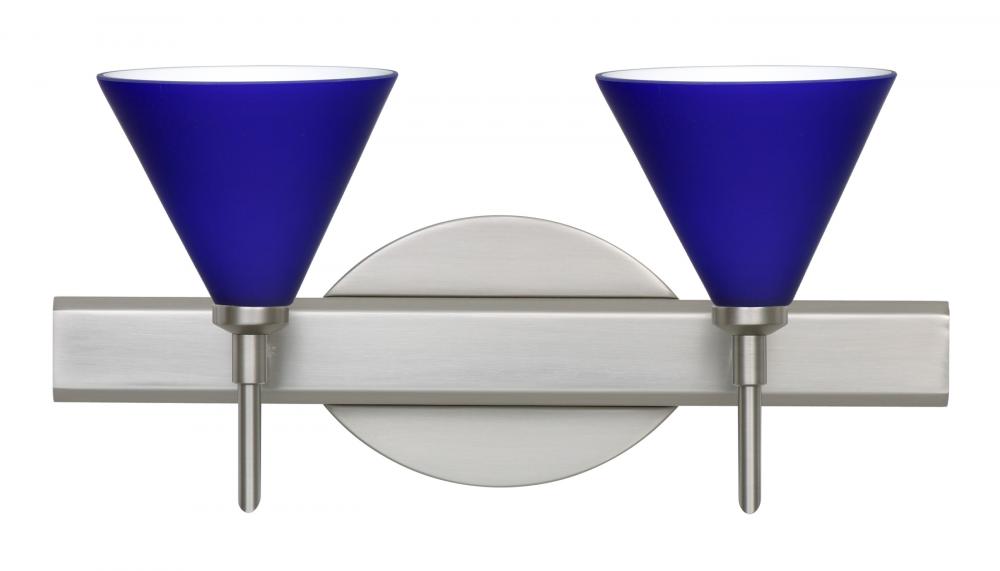 Besa Wall Kani Satin Nickel Cobalt Blue Matte 2x40W G9