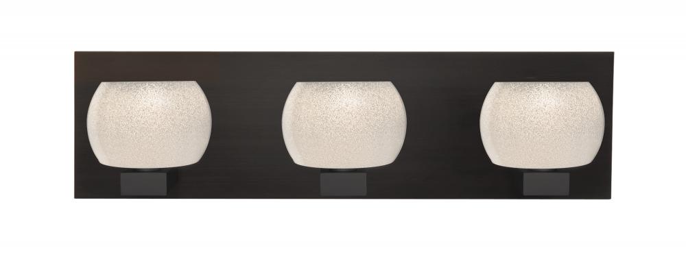 Besa, Keno Vanity, White Sand, Bronze Finish, 3x60W Halogen