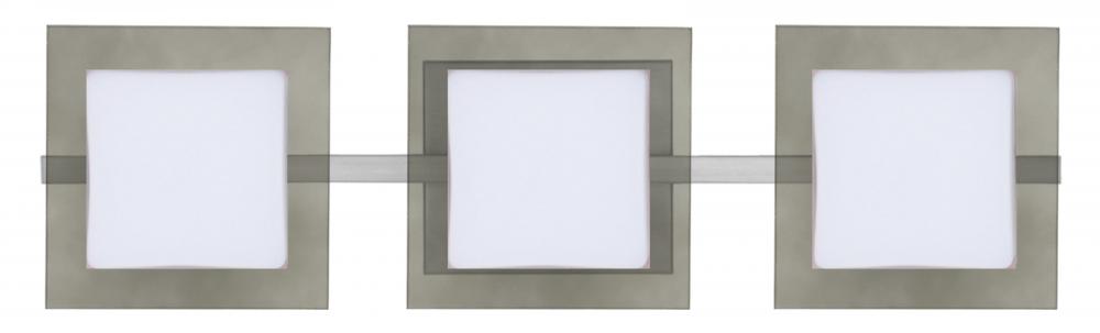 Besa Wall Alex Satin Nickel Opal/Smoke 3x5W LED