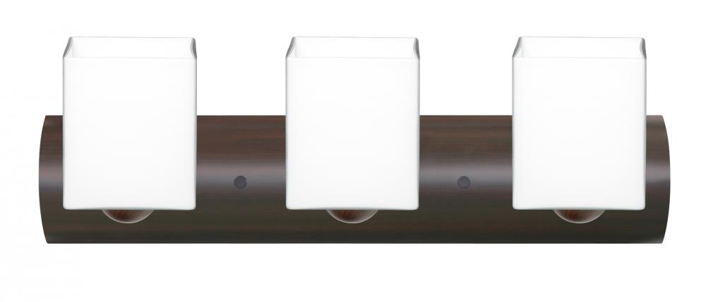 Besa Wall Rise Bronze Opal Matte 3x60W Medium Base