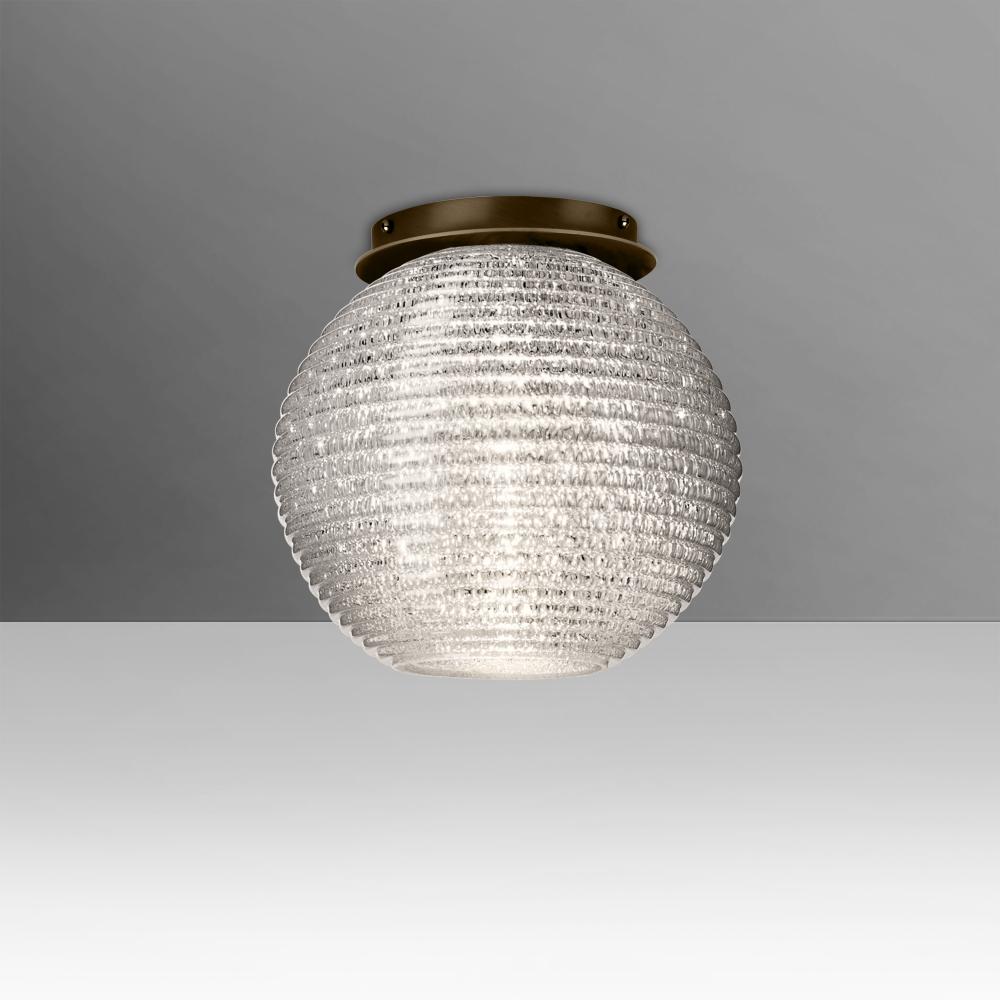 Besa Kristall 8 Ceiling, Glitter, Bronze Finish, 1x60W E26 Base