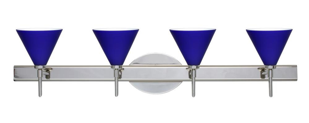 Besa Wall Kani Chrome Cobalt Blue Matte 4x40W G9