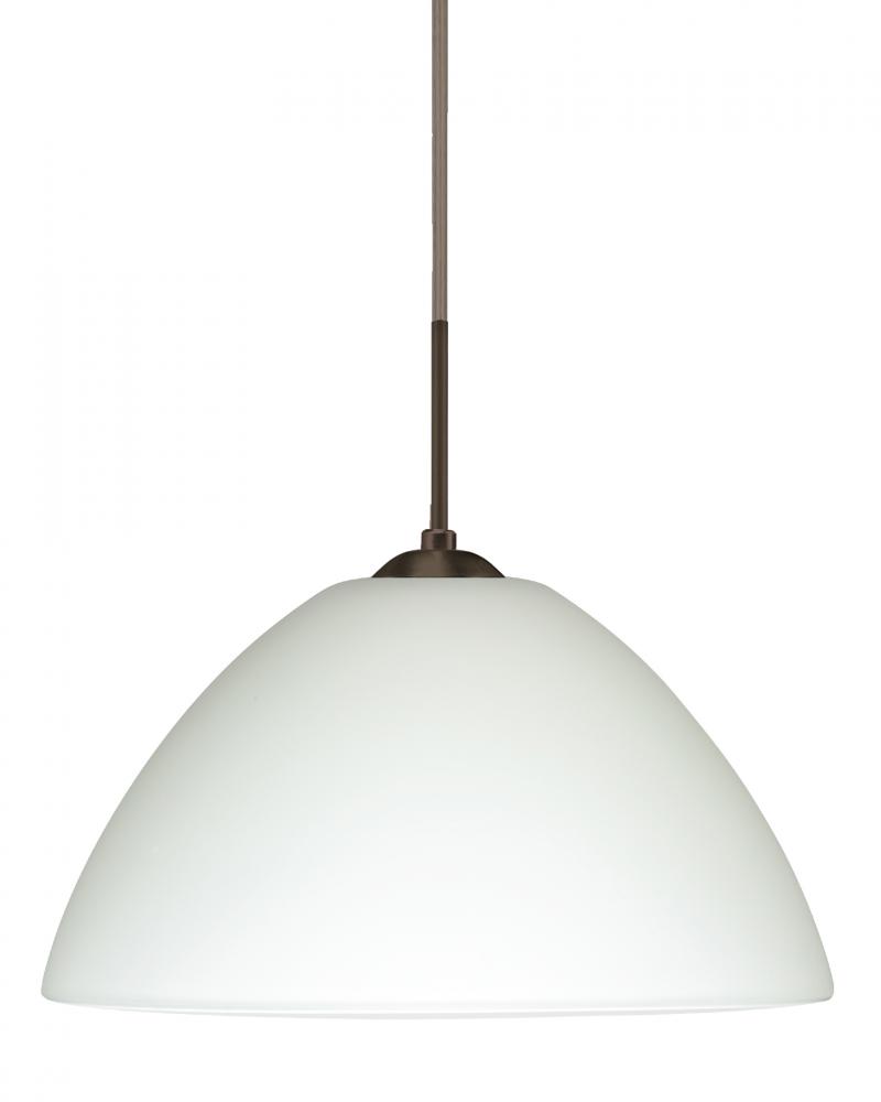 Besa Tessa Pendant For Multiport Canopy Bronze White 1x75W Medium Base