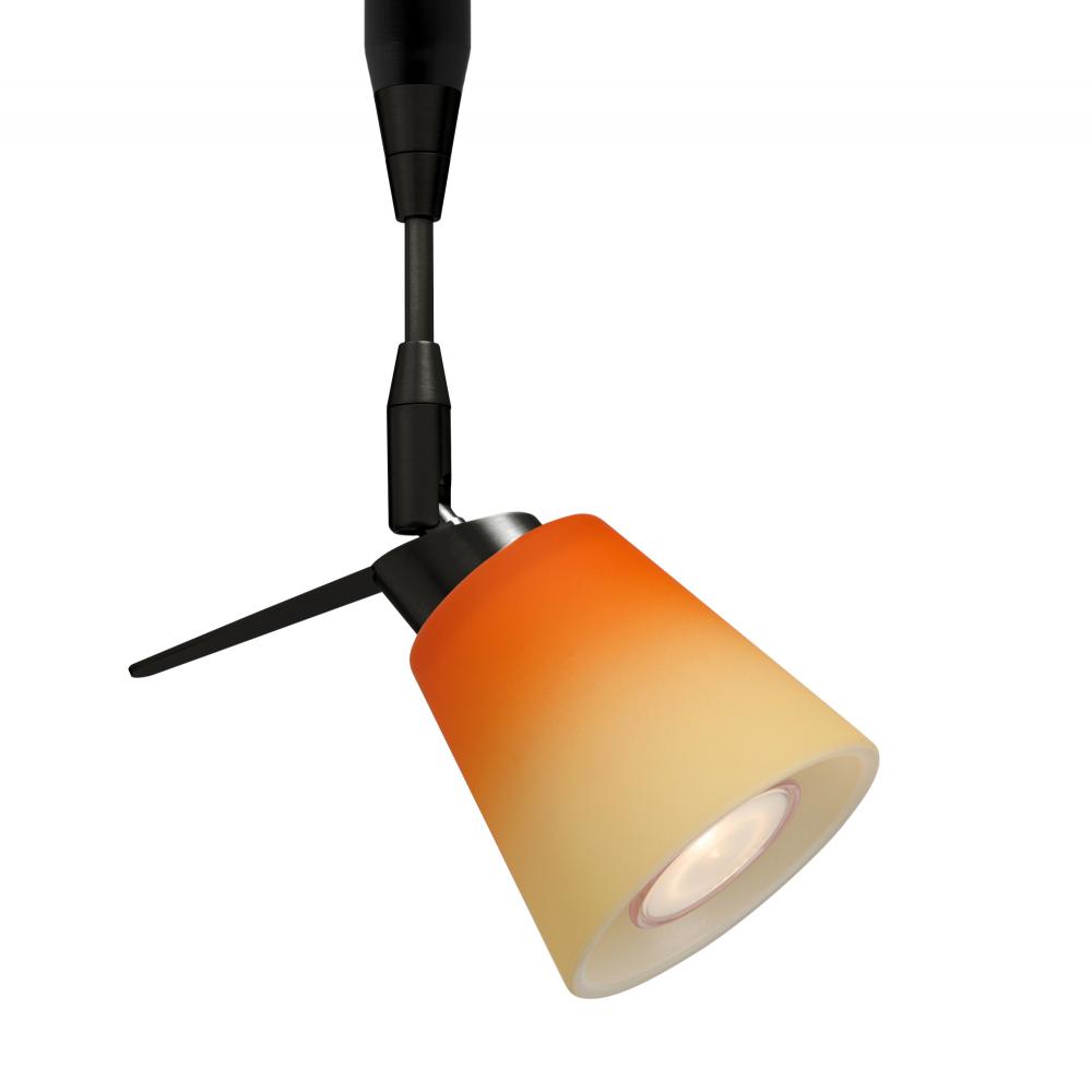 Besa, Canto 3 Spotlight, Bicolor Orange/Pina, Black Finish, 1x35W MAX GU5.3 Base