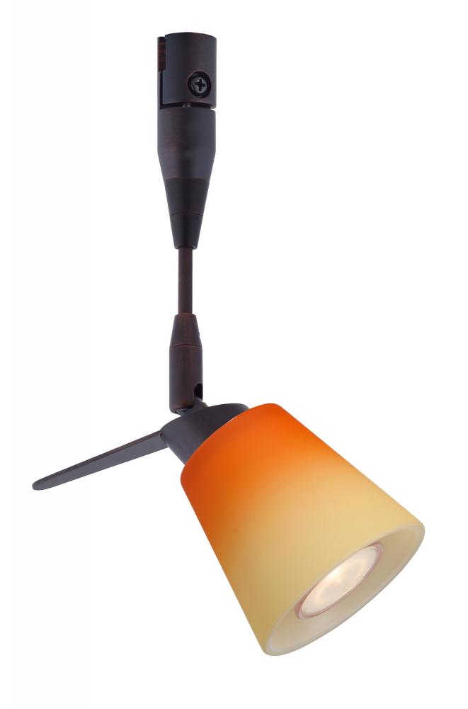 Besa Spotlight With 6" Stem Canto 3 Bronze Bicolor Orange/Pina 1x35W Halogen Mr11