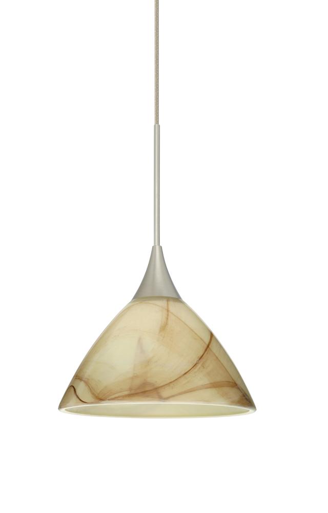 Besa Pendant Domi Satin Nickel Mocha 1x50W Halogen