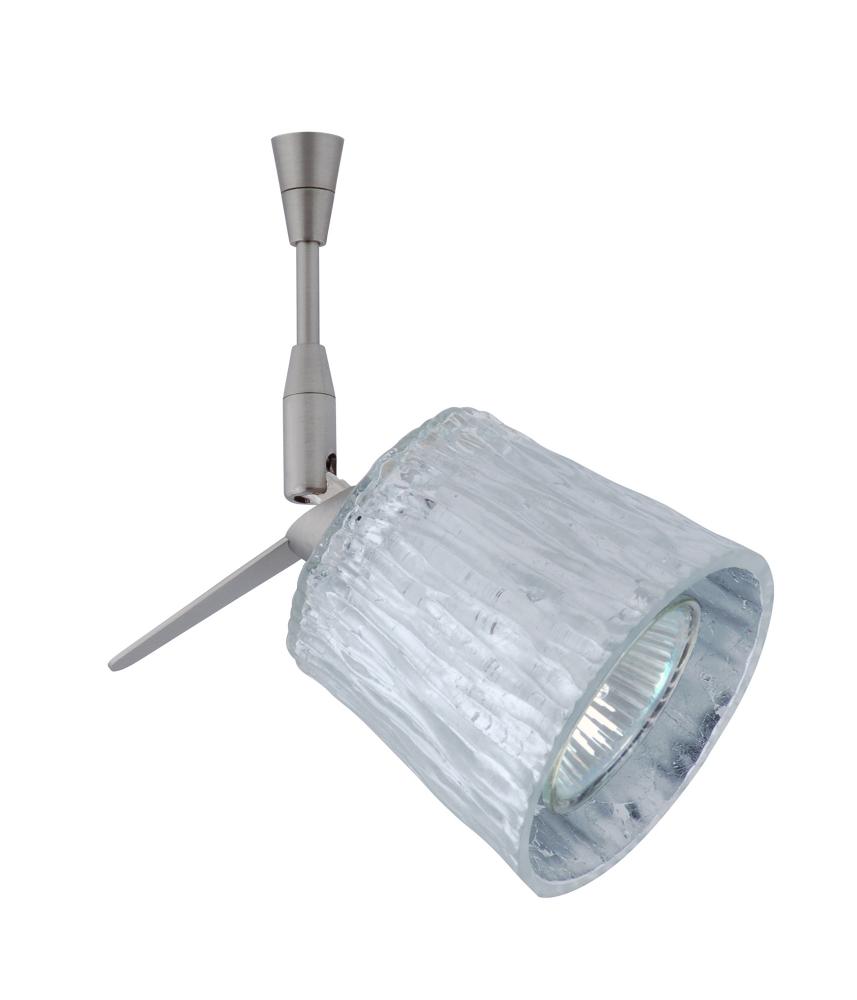 Besa Spotlight With 6" Stem Nico 3 Satin Nickel Stone Silver Foil 1x50W Halogen Mr16