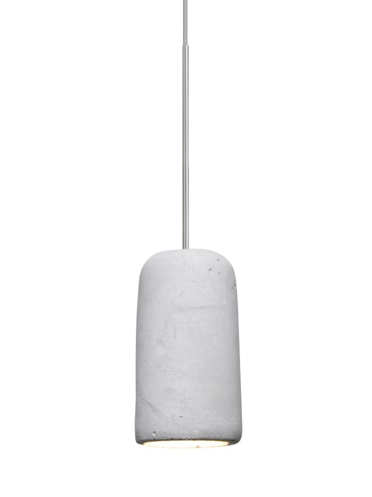 Besa Glide Cord Pendant For Multiport Canopy, Natural, Satin Nickel Finish, 1x2W LED