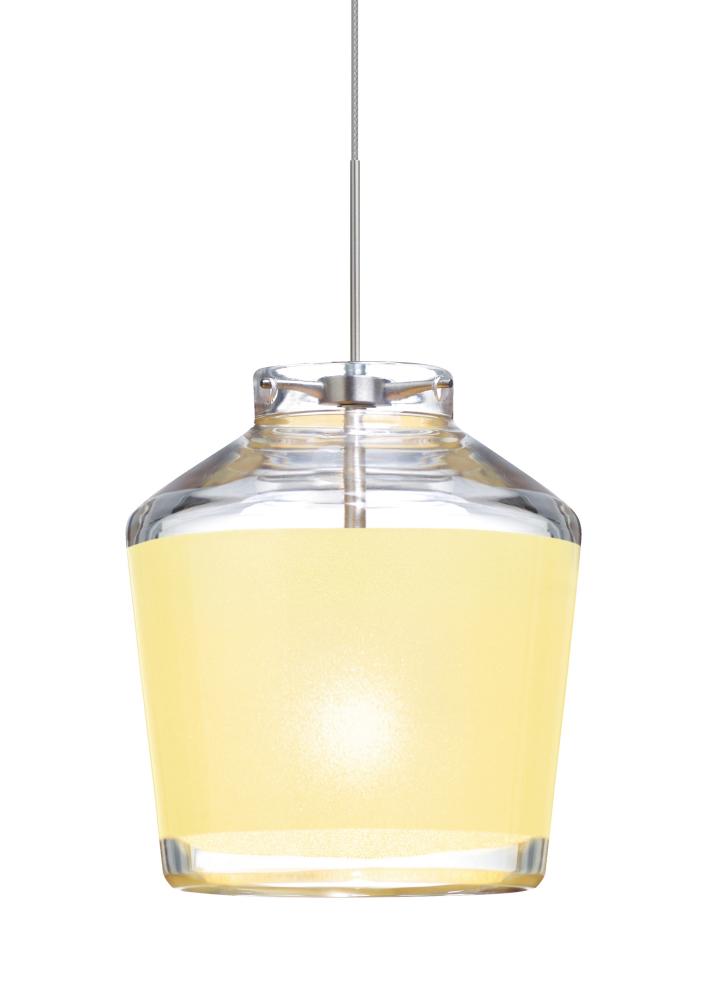 Besa Pendant For Multiport Canopy Pica 6 Satin Nickel Creme Sand 1x50W Halogen