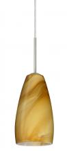 Besa Lighting 1BT-1509HN-SN - Besa Chrissy Pendant Satin Nickel Honey 1x50W Candelabra