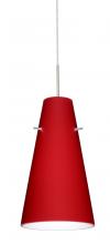 Besa Lighting 1JC-4124RM-SN - Besa Cierro Pendant Satin Nickel Ruby Matte 1x100W Medium Base