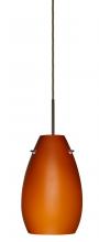 Besa Lighting 1JC-412680-BR - Besa Pera 9 Pendant Bronze Amber Matte 1x100W Medium Base