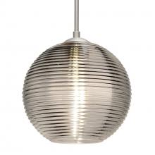 Besa Lighting 1JC-461602-SN-L - Besa Kristall 8 Pendant Satin Nickel Smoke 1x75W Medium Base, 15Ft. Cord